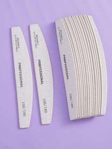 5pcs Nail File, 100/180 Grit Nail Files For Natural Nails, Professional Strong Emery Boards For Nails Doubled Sides Washable Fingernail Files Manicure Tool Set - Light Grey - View 6