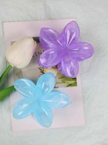 2pcs/Set Pink White Purple Ombre Hibiscus Flower Large Plastic Hair Clips, Elegant And Versatile, Suitable For Everyday, Party, Work, Travel For Women,Pink Accessories
