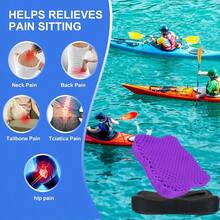 Thicken 19.7in Seat Cushion Gel Seat Cushion For Long SittingOffice Chair Wheelchair Car Pad Large Cooling Support Pad For Back Pain Sciatica Tailbone Pain Relief - Violet-l - Xem 5