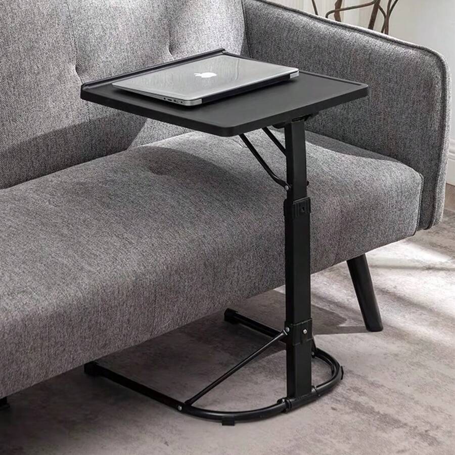 Foldable, Portable, Folding, Laptop Table, Height-Adjustable, For Bedroom, Living Room, Bed - Foldable - Height-Adjustable (43 X 43 X 63/70/76 Cm, Black)