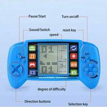 1pc Game Console With 23 Built-In Games, Requires 2pcs AAA Batteries (Not Included), Large Screen Handheld Gaming Device, Creative Toy For Children, Educational Puzzle Game Console, Christmas>Stocking Fillers
