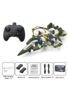 Planeador de combate RC, avión de juguete con giros de 360°, suspensión y piruetas, regalo de cumpleaños/festividad para niños