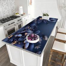 1pc Floral Print Drainage Mat/Absorbent Mat/Drying Mat For Coffee Makers, Dishes - Polyester Tabletop Protective Mat For Kitchen Counter Decoration, Home Bar And Dining Table