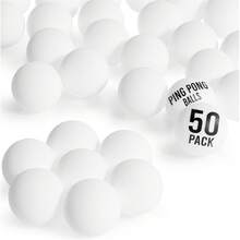Ping Pong Balls White 15 Or 50 Pack, Professional ABS Table Tennis Ball 1 Star 40mm Official Size + Weight, For Training & Practice - Durable High Performance