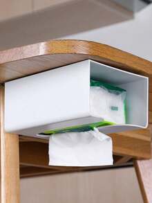 2 件面巾纸盒壁挂式纸巾架，浴室厨房厕纸分配器，创意悬挂式纸巾盒，适用于客厅洗手间，无需钻孔 - 彩色 - 查看 7