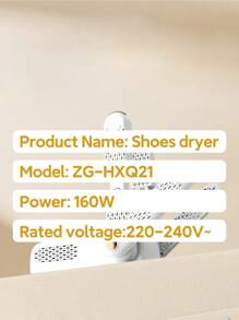 OBOVAY 1 pezzo di asciugatore intelligente per scarpe: circolazione d aria calda a 360° per asciugatura rapida, sterilizzazione UV e deodorizzazione con sale rosa, design pieghevole, compatibilità universale per le scarpe - perfetto per viaggi e uso domestico