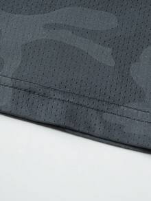 3 件装冰丝速干高弹力圆领短袖 T 恤，几何条纹迷彩，春夏 - 彩色 - 查看 3