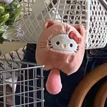 Sanrio Hello Kitty Cartoon Plush Doll Pendant Doll, Sanrio Cute Bag Charm Anime Accessory, Suitable As Gift For Christmas, Halloween, Easter, Valentine's Day. Can Be Used As Hanging Decoration