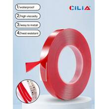 CILIA 1/2 Rolls 1*1000cm/2*1000cm High Viscosity Nano Double Sided Tape, With Strong Adhesive, More Solid Than Hooks, Washable Double Sided Tape,Reusable Waterproof Double Sided Tape For Multi-Scene Use,Paste Items Without Traces Without Damaging Walls