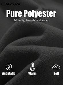 Cavva 女士抓绒背心外套，无袖轻便拉链夹克，保暖柔软，带拉链口袋，适合运动、办公、户外活动、聚会、露营、骑行、徒步旅行等冬季穿着。 - 黑色 - 查看 7