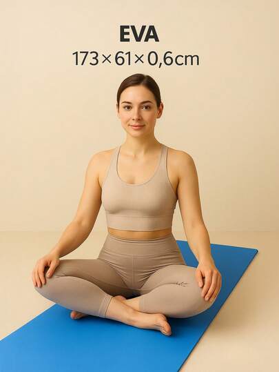 Een EVA yogamat 4MM-6MM fitnessmat vochtwerende en antislip yogamat verdikte picknickmat outdoor functionele mat