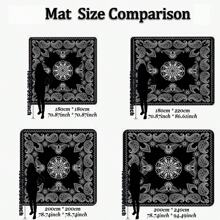 1pc Lightweight Portable Paisley Printed Beach Mat, Single-Sided High-Definition Printing, Fade-Resistant, High-Strength Coated Fabric, Wrinkle-Resistant, Easy To Clean, Anti-Tear, Comes With 4 Fixed Pegs, Windproof And Reinforced, Large Size Suitable For 2-8 People, Personalized Outdoor Gear, For Outdoor Leisure, Camping, Picnic, Temporary Ground Mat