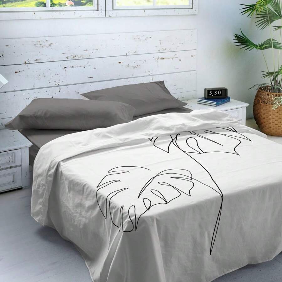 Naturals NATURALS - Juego de Sábanas Estampadas 3/4 Piezas - ✅ Entrega 2-5 días - Incluye Sábana Bajera + 1/2 Fundas de Almohada - 100% Algodón - Extra Suave - Cama 90/135/150/180 - Fabricado en España