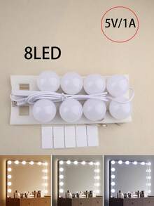 1pc Makeup Mirror Light, 16 Bulbs Dimmable Mirror Lights, 3 Light Color Vanity Mirror Light, Adjustable 22Ft Vanity Lighting Fixtures For Full Length Mirror (Mirror Not Included) - One Size - View 15