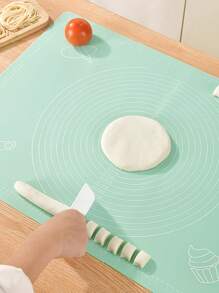 2 pezzi/1 pezzo Tappetino da forno in silicone di grandi dimensioni da 70 cm, 65 cm, 50 cm con cerchi per la dimensione della torta, resistente al calore, antiaderente per infornare, cuocere pancake e pizza, impastare la pasta, tappetino da cucina per pasticceria, essenziale domestico igienico e pratico