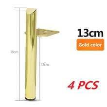 4 Pcs Of New Furniture Legs, Metal Furniture Support Legs, New Bathroom Cabinet Legs, Metal Luxury Gold And Black Furniture Legs, Cabinet Legs, Replaceable Coffee Table Legs, Cabinet Support Legs, Heavy-Duty Furniture Support Legs. Round Shape Suitable For Tables, Sofas, Coffee Tables, Bookshelves, And Coffee Tables.
