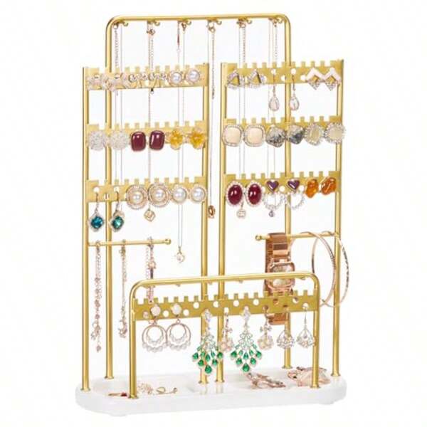 Jewelry Organizer Holder Metal: Office Womens Elegance Large Jewelry Tree With Neckl Earring Brlet Rack
