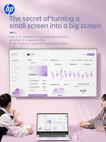 HP HP Docking Station USB With Type C Charging Adapter 3.0 Splitter Compatible With Apple Laptop Converter 4K Projection PD Charging Docking Station Four In One(Black, White, Milk Tea, Silver)