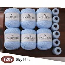 6 Stück weiches & warmes Garn für DIY Häkelmützen und -schals, 300g + 120g Gesamtgewicht