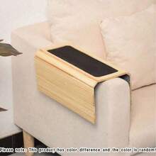 1 件木制扶手托盘，实木材质，扶手保护设计，可折叠杯架，适用于客厅沙发和电视托盘，女士收纳架，旅行必备品，返校宿舍收纳 - 彩色 - 查看 10