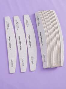 5pcs Nail File, 100/180 Grit Nail Files For Natural Nails, Professional Strong Emery Boards For Nails Doubled Sides Washable Fingernail Files Manicure Tool Set - Light Grey - View 7