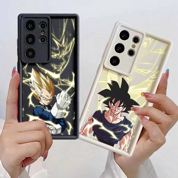 bandai 1pc Goku Cartoon Printed Anti-Drop Phone Case, Fit For Galaxy A Series/S20/21/22/23/24/25+ Ultra, Christmas Gift