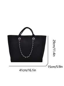 Ladies' Light Handbag; Business Office Briefcase; Large Capacity Handbag; Shoulder Bag; Professional Office Work - Black - View 3