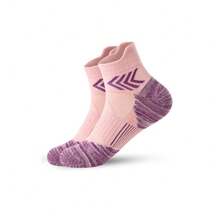 1 par de calcetines tobillos para correr para mujeres y hombres, calcetines cortos acolchados de algodón para entrenamiento, calcetines con malla y fondo acolchado UNISEX