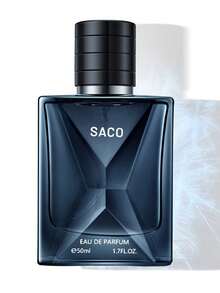 1pc Blue Intense Men's Cologne - Long-Lasting Aquatic Fragrance With Lemon, Mint And Jasmine, Alcohol-Free And Talc-Free, Suitable For Dates, Everyday Wear And Gifting, 1.69 Fl Oz Per Bottle