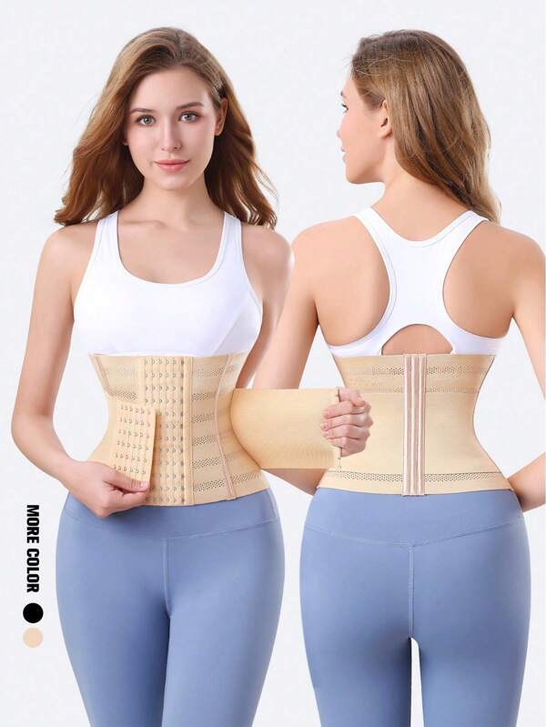 1pc Women's Breathable Mesh Waist Trimmer Belt, Abdominal Control & Shaping Waist Trainer