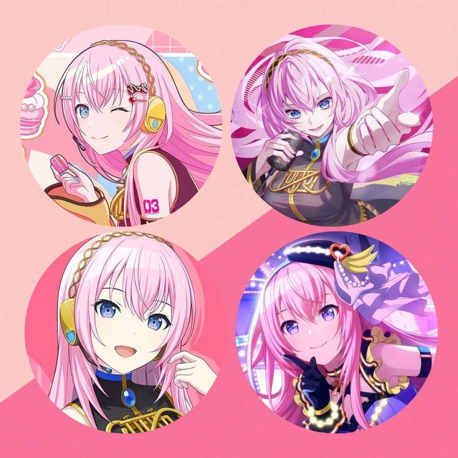 KIT With 4 Vocaloids Buttons - Buttons 4.5CM Brooch - Vocaloid Megurine ...