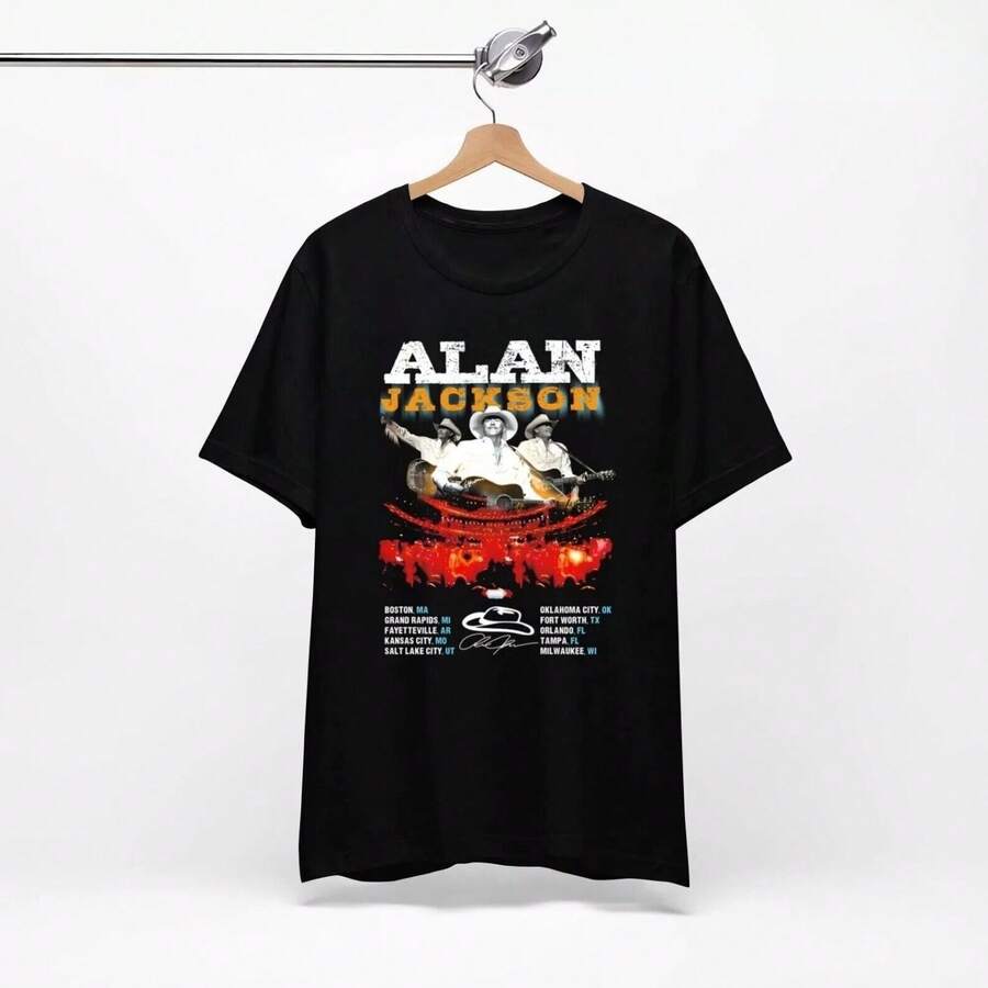 T-Shirt !!! ALAN JACKSON LAST CALL ONE MORE TOUR 2024-2025 - màu đen - Xem 1