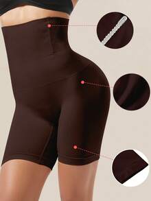 1件装高腰收腹短裤塑身裤收腹提臀塑形内裤女士平腹提臀提臀内裤无痕塑形内衣女士塑形内裤
