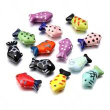 10 piezas/Paquete Cuentas de cerámica con mariposa pintada a mano, cuentas sueltas de varios estilos 17x13mm, elegante casual y adorable estilo infantil, colorido verano hecho a mano DIY para elaborar pulseras, collares, joyas, colgantes y accesorios