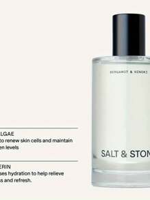 Spray para el cabello con aroma a bergamota y hinoki, unisex, con infusión de piedra de sal, 3.4 onzas líquidas