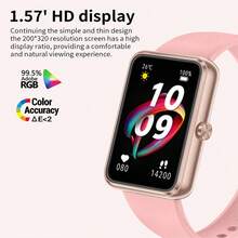 Aviwogr Đồng hồ thông minh/vòng đeo tay 1,57 inch có chức năng gọi điện không dây, sạc USB, mặt đồng hồ tự làm, thông báo thời tiết và tin nhắn, nhiều chế độ thể thao, màn hình siêu mỏng, món quà lý tưởng - Nhiều màu - Xem 8