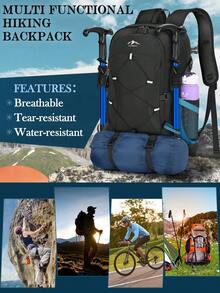 NEWHEY Lightweight Hiking Backpack, Camping Backpack, Unisex, Waterproof Outdoor Daypack With Shoe Compartment - Multicolor - View 8