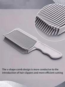 1pc Professional Heat-Resistant Cutting Comb - For Men's Flat Top Haircut, Ergonomic Handle Design, Suitable For Dry Styling And Barber Shop Use, High-Temperature Plastic Material, Hairstylist Tool