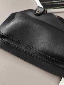 Fashionable Personalized Water-Resistant PU Material Waist Bag, Unisex Portable Casual Waist Pack Suitable For Work Commute Shopping