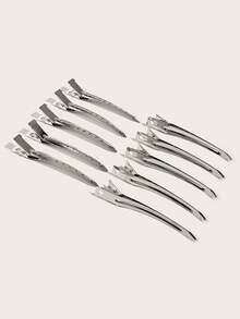 10PCS Professional Duckbill Hair Sectioning Clips – Silver Wave Grip Alligator Hair Clips For Styling, Cutting, Perming & Coloring – Non-Slip Flat Hair Clamps For Precise Partitioning – Metal Hairdressing Tools For Salon, Barber & Home Use – Heat-Resistant & Anti-Slip Design, Back To School, Travel Holiday Essentials, Hair Accessories For Women, Slick Back Brush, Barber Accessories, Hair Dryer, Hair, Barber, Hair Tools, Hair Products,Hair Dryer,Hair, Accessories, Hair Products, Hair Tools, Hair Stuff, Hair Care, Curly Hair Brush, Barber, Barber Accessories, Hairdressing Equipment,Hair,Travel,Hair Products,Hair Tools,Hair Stuff,Barber,Barber Accessories,Barbershop,Hairdressing Equipment - Silver - View 6