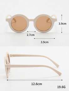2 件男女通用婴儿时尚圆形眼镜，适合所有季节日常佩戴 - 彩色 - 查看 3