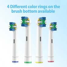 Electric Toothbrush Heads With Professional Cleaning Compatible For Use In Daily Oral Care Routines Featuring Durable Nylon Material Available In White Color Designed For Efficient Plaque Removalw10 - [多種顏色可選] - 查看 5