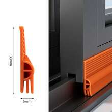 Burlete de goma de 1m con adhesivo acrílico para reducción de ruido y sello de polvo, burlete para parte inferior de puerta, a prueba de viento y aislamiento acústico - Marrón - Ver 8