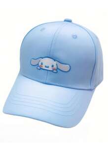Sanrio 1 Berretto da baseball regolabile Sanrio con ricamo di Hello Kitty Cute, Kuromi, Melody e Cinnamoroll - in poliestere traspirante, cappello protettivo dal sole adatto per tutte le stagioni - ideale come regalo per compleanni e anniversari