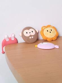 4 Stücke Cartoon Kreativ Türgriff Puffer Silikon Türstopper Schutz, zufälliger Stil, Babyzimmer Deko, dekoriere dein Zuhause mit einfacher, lustiger Installation