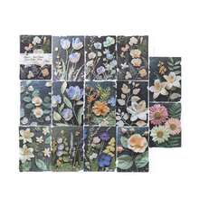 23 张/包压花复古风格装饰纸，花卉和情书系列，适用于礼物、办公室、家庭、标记、标签、教室、娱乐、学生手工日记、风景 DIY 装饰贴纸学校用品、返校