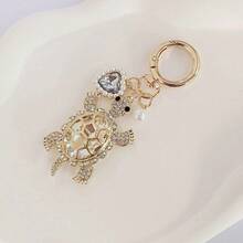 1 件海龟钥匙扣心形仿珍珠装饰，适合毕业、返校、生日礼物学校背包汽车配件可爱哥特 Y2k 包配件挂绳带身份证夹汽车配件包饰 - 彩色 - 查看 7