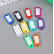 Multifunctional PP Material Key Tag, Writable For DIY Numbers, Can Be Used As A Hanging Tag, Classification Sign, Luggage Key Tag, Etc., To Identify Keychains. School Supplies,Back To School