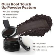 Glow HavenRoot Up Powder, Hairline Powder Thinning Hair, Instantly Cover Hair, Root Cover Up Women & Men, Bald Spots, Grooming, Beard Line (Light-Blonde, 0.14 Ounce (Pack Of 1)) - Dark-Brown - 查看 7