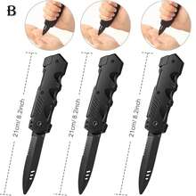 3/9 件黑色 PVC 伸缩刀 - 魔术刀、笑话刀、万圣节和圣诞节礼物，适合 18 岁以上人士 - 彩色 - 查看 16